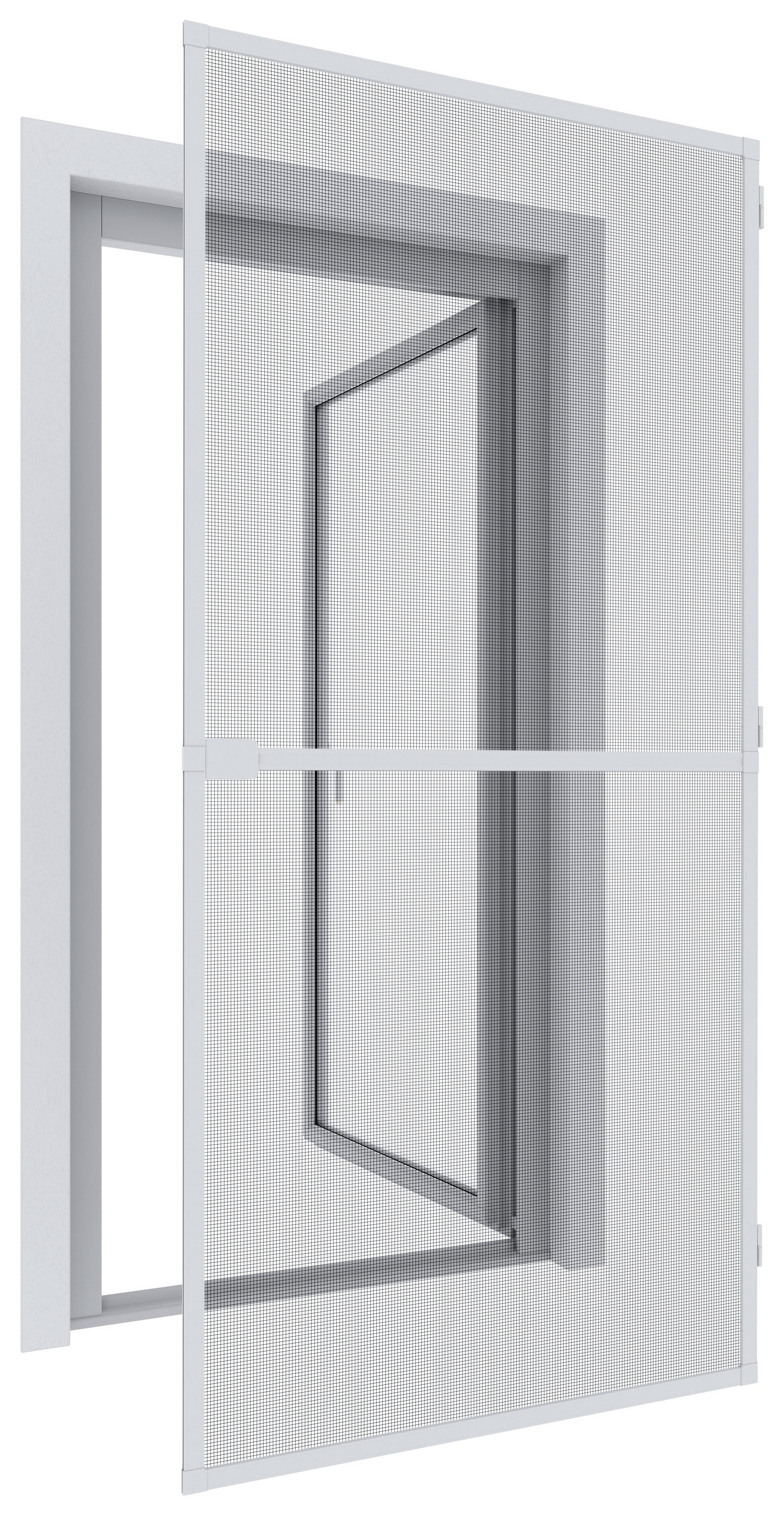 Insektenschutzgitter Rahmentür 100x210 cm - Weiß, KONVENTIONELL, Kunststoff/Metall (100/210cm)