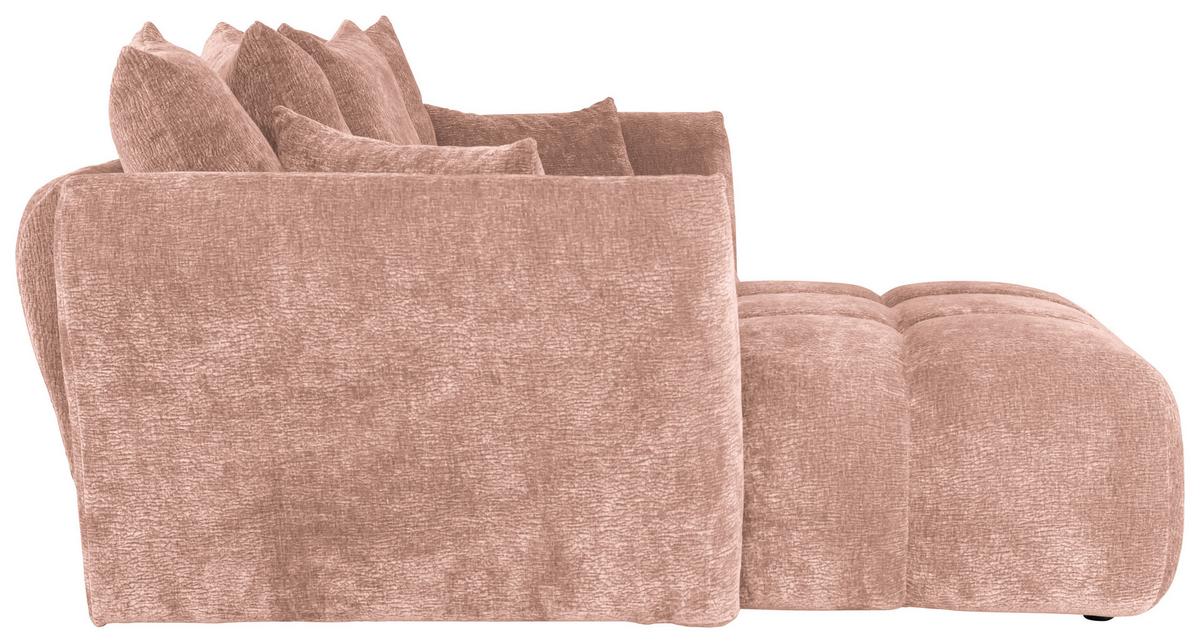 Univerzálna sedačka CAMMELLIO, ružová ženilka, 7 vankúšov - čierna/ružová, Modern, textil (296/75-95/189cm) - Mömax