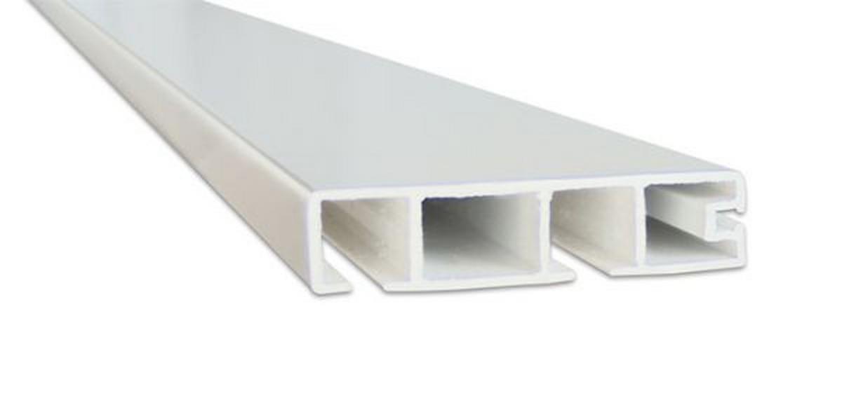 Vorhangschiene 2-läufig 250cm Kunststoff Weiß Kürzbar - Weiß, KONVENTIONELL, Kunststoff (250cm) - Ondega