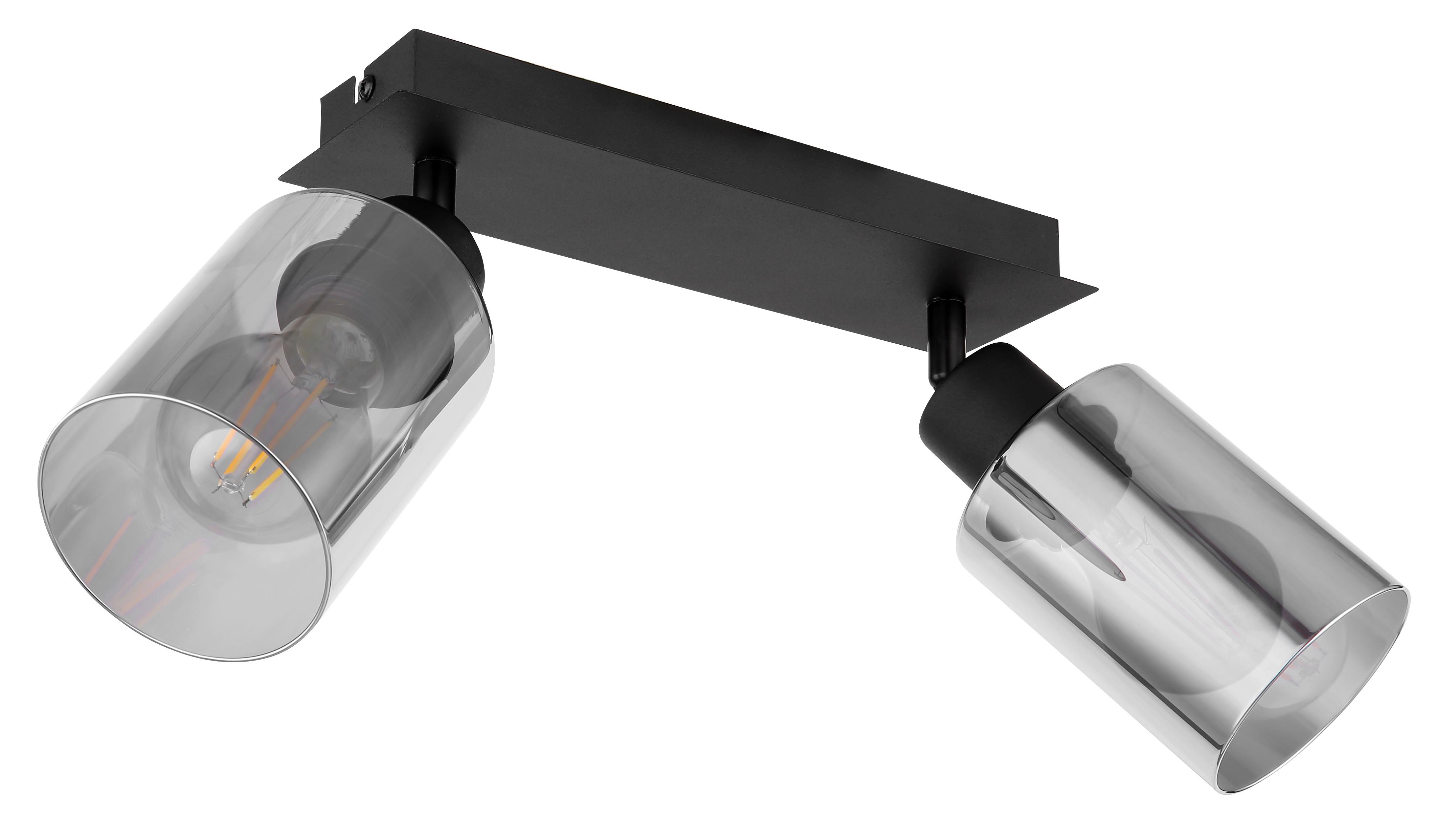 Strahler 15465-2 - Schwarz/Grau, Glas/Metall (27/9/21,5cm) - Globo