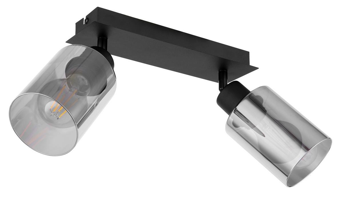 Strahler 15465-2 - Schwarz/Grau, Glas/Metall (27/9/21,5cm) - Globo