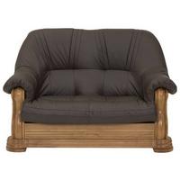 2-sitzer-sofa Arkansas Braun Echtleder - Eichefarben/Braun, KONVENTIONELL, Leder/Holz (144/95/94cm) - Max Winzer