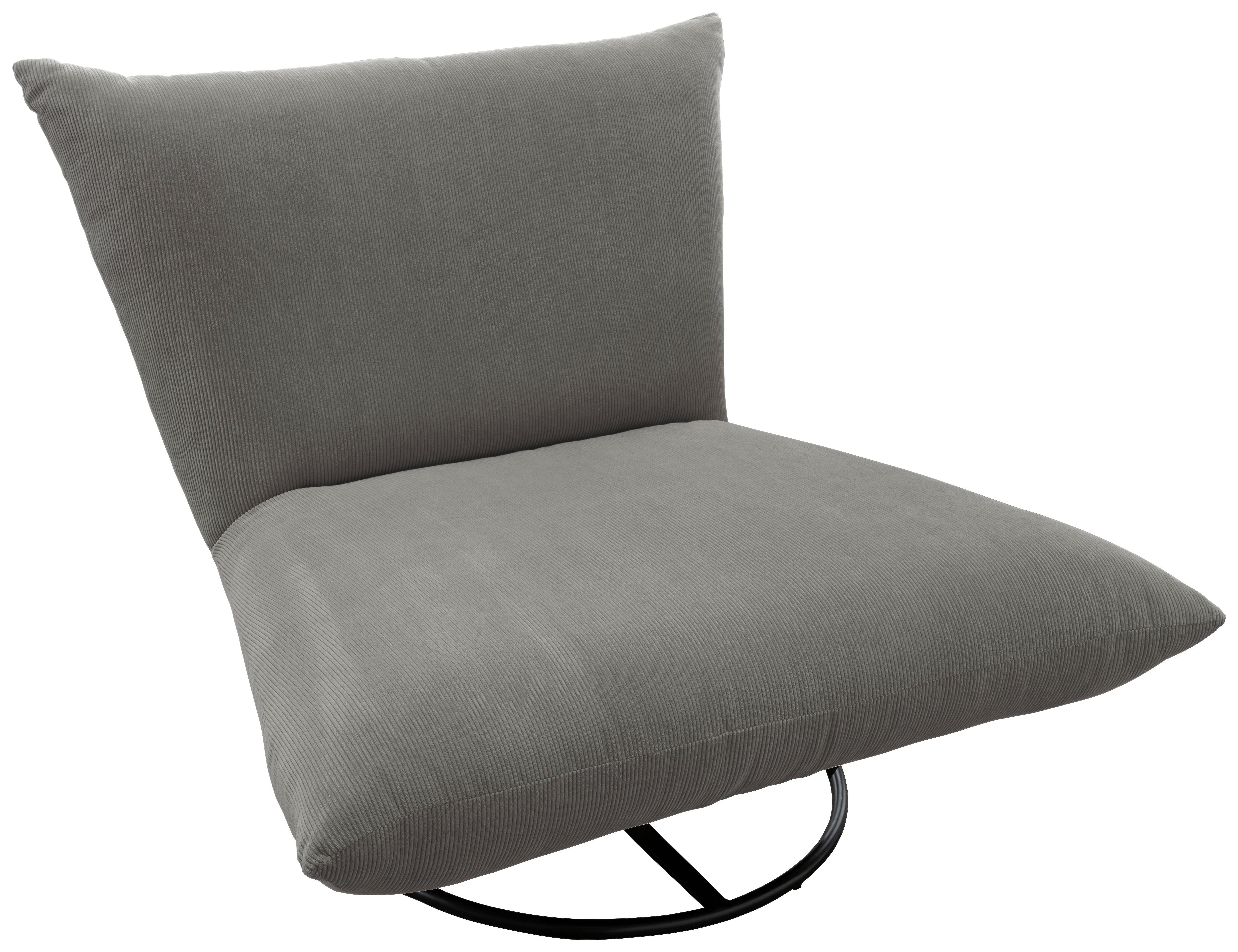 Relaxsessel Cremona Polyester Silberfarben - Silberfarben/Schwarz, Design, Textil (100/78/96cm) - Livetastic
