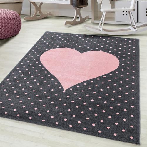 Detský koberec SRDCE 80x150 - pink, Trend, textil (80/150cm) - Ben'n'jen
