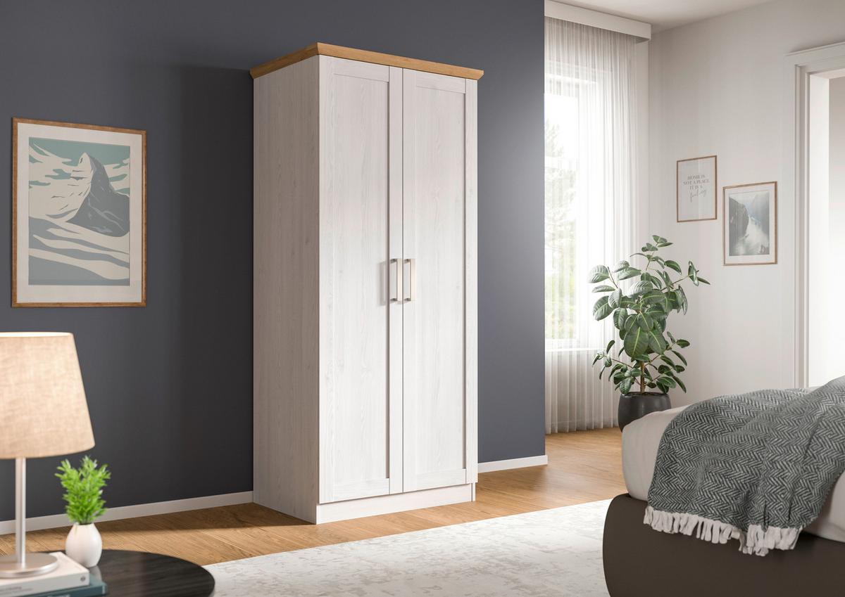 Drehtürenschrank Florenz Sibiu Lärche B: 84 cm - MODERN, Holzwerkstoff (84/185/54cm) - MID.YOU