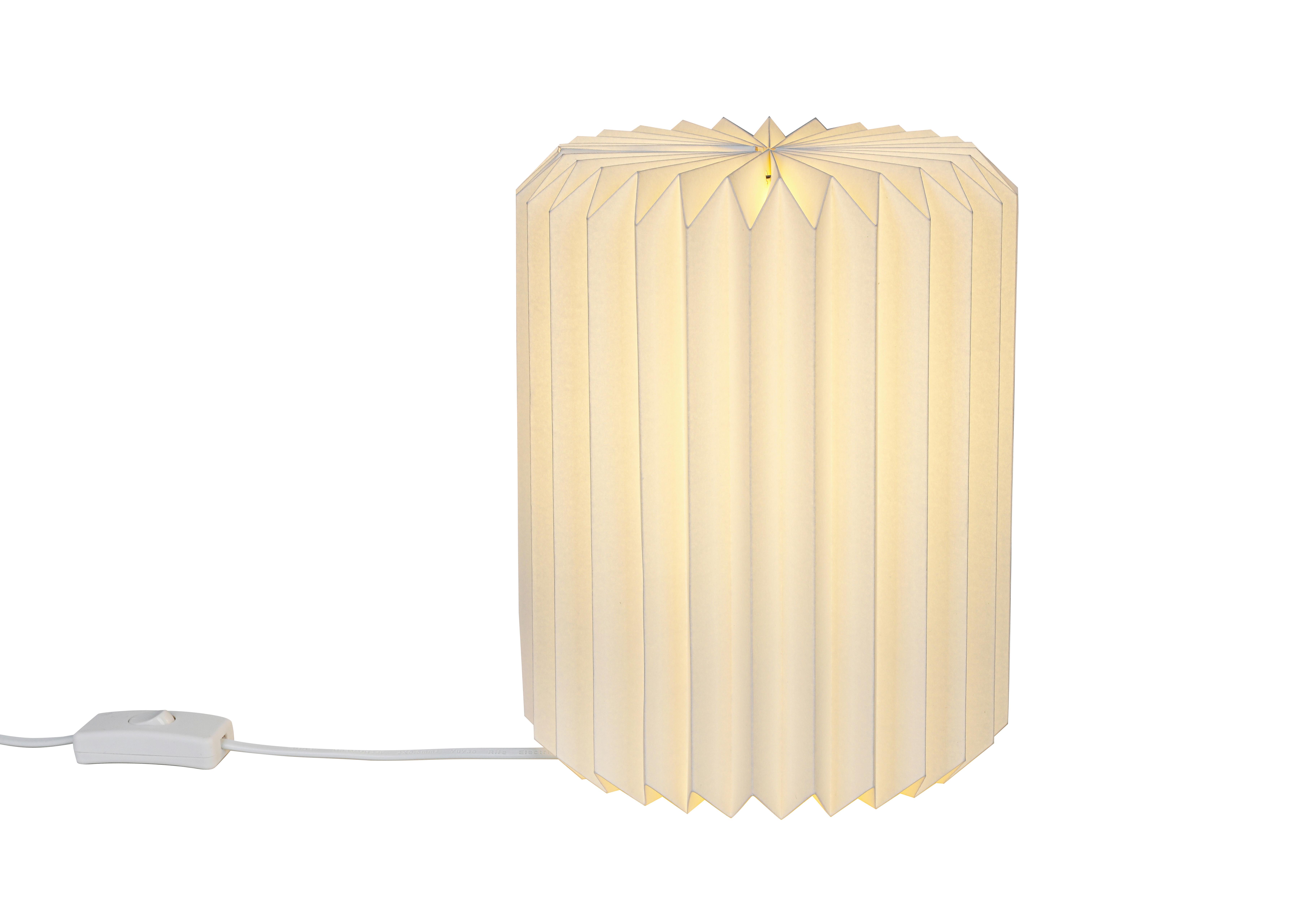 STOLNÁ LAMPA OLGA - biela, Modern, plast/papier (20/20/25cm) - Mömax