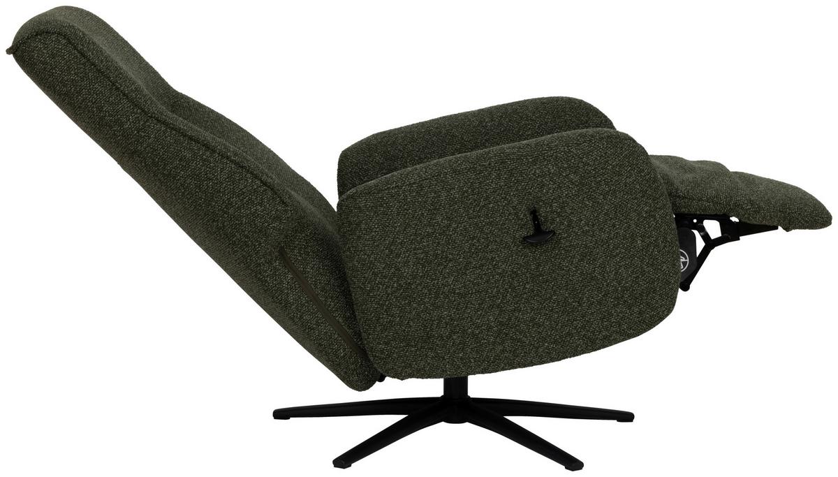 Relaxsessel Snooze Dunkelgrün B: 77 cm - Dunkelgrün/Schwarz, Design, Holz/Textil (77/112/86cm) - Livetastic