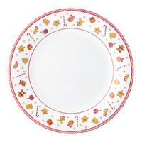 Plytký tanier XMAS - GINGER - biela/červená, Konventionell, keramika (27cm) - Mömax