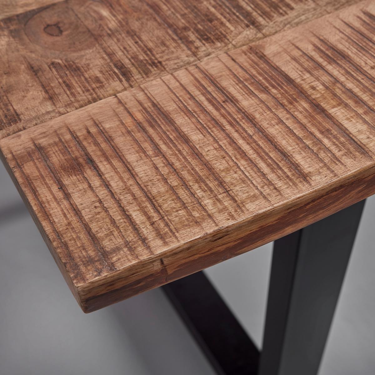 Jídelní stůl Arya 160x85 cm - černá/barvy akácie, Moderní, kov/dřevo (160/85/76cm) - Bessagi Home