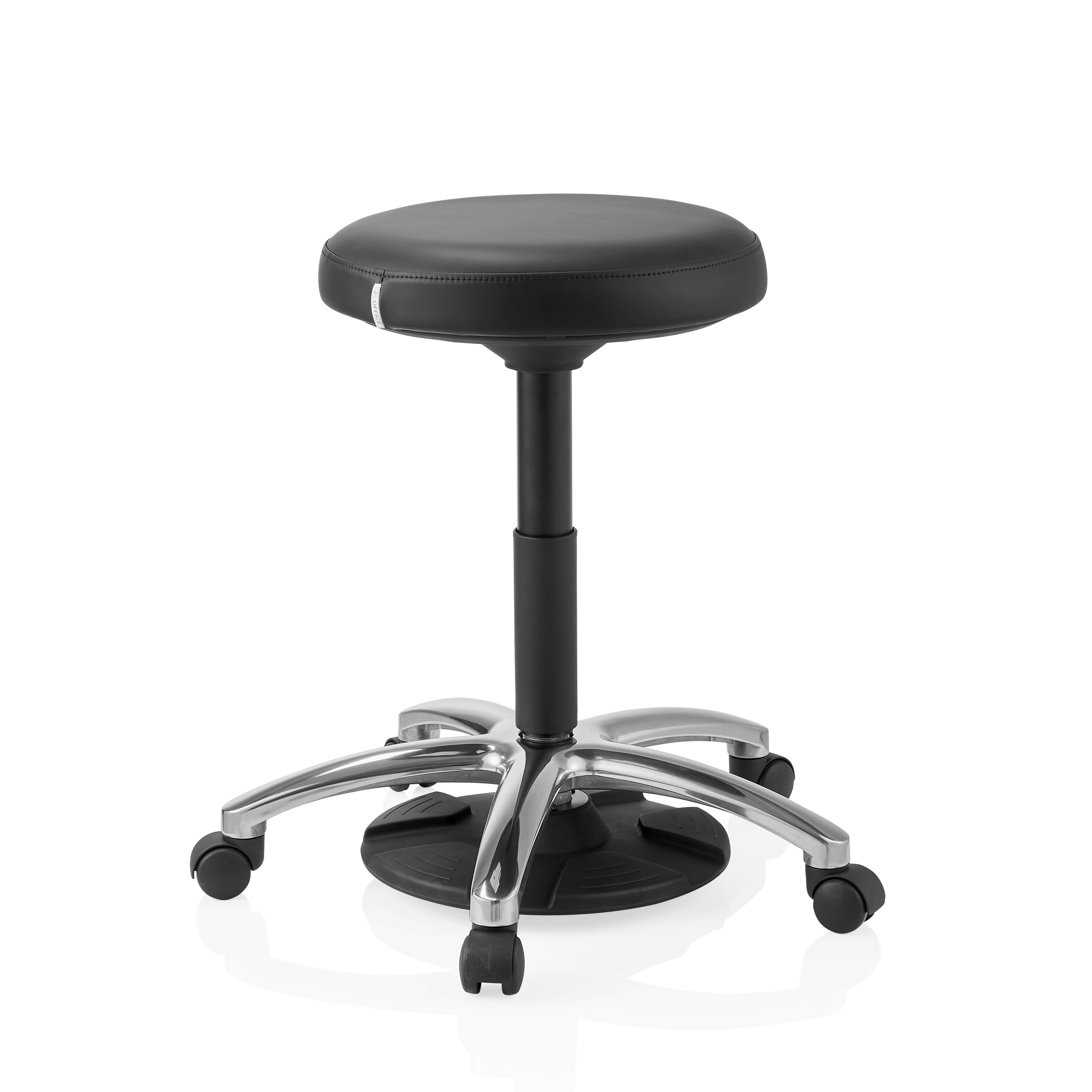 DREHHOCKER Operator Step Schwarz B: 55cm - Silberfarben/Schwarz, MODERN, Kunststoff/Metall (55/61/40cm) - MID.YOU