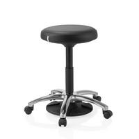 DREHHOCKER Operator Step Schwarz B: 55cm - Silberfarben/Schwarz, MODERN, Kunststoff/Metall (55/61/40cm) - MID.YOU