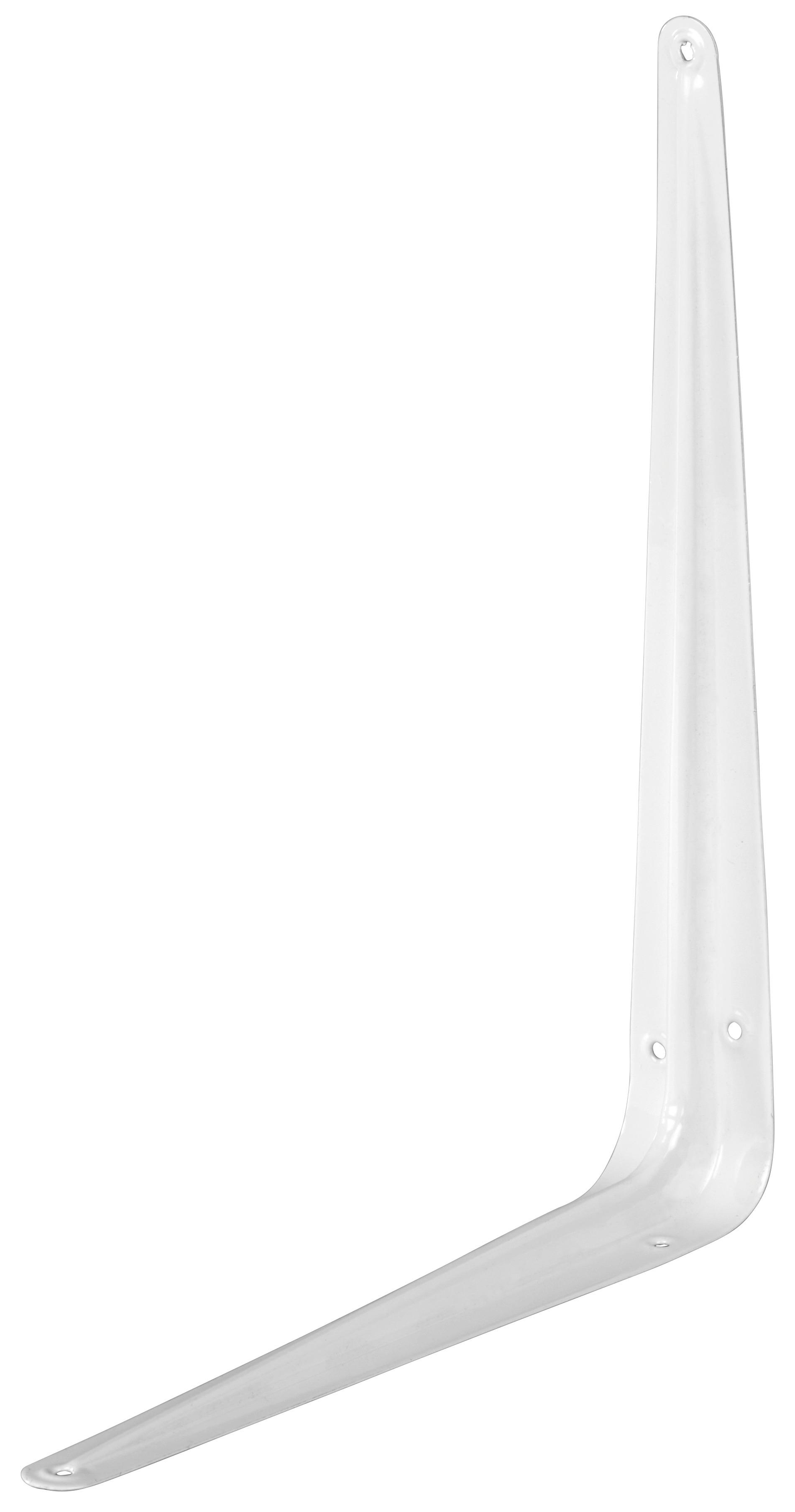 Regalkonsole 25 / 30 cm - Weiß, KONVENTIONELL, Metall (25/30cm)