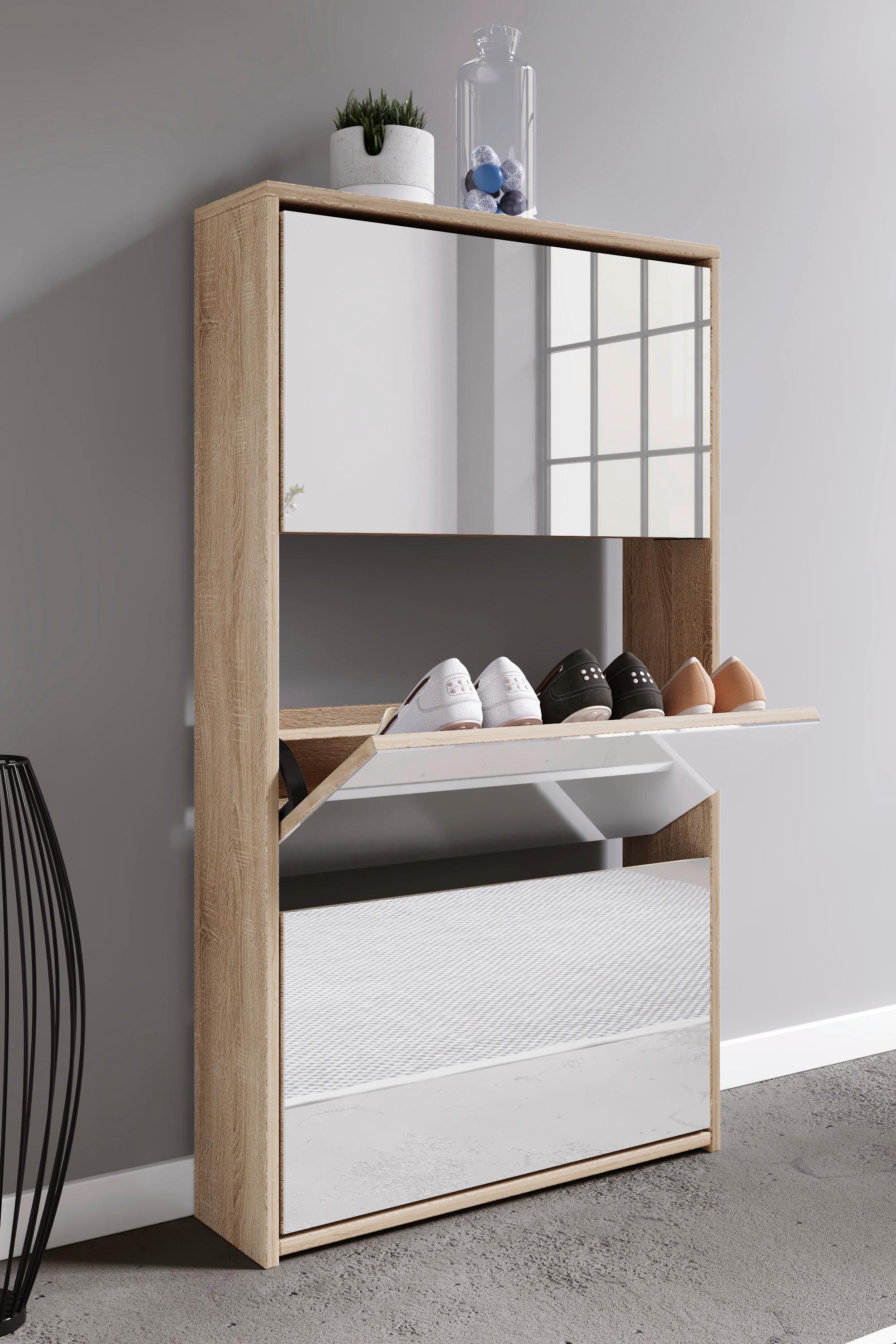 Schuhschrank Stido XL Honigeiche Dekor B: 63 cm - Honigeiche, KONVENTIONELL, Holzwerkstoff (63/111,6/17cm) - MID.YOU