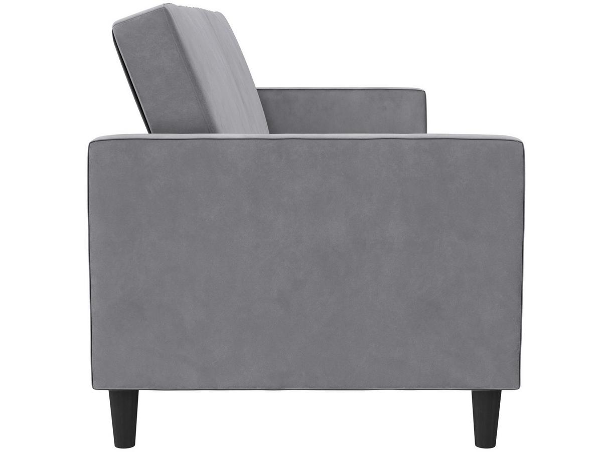 Schlafsofa Palermo Grau, mit Schlaffunktion - Schwarz/Grau, Basics, Textil (207/86cm) - Livetastic