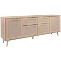 Sideboard Dekor Mit 4 Türen 180 cm Bali Sonoma Eiche - Sonoma Eiche, Natur, Holzwerkstoff (180/71/40cm) - MID.YOU