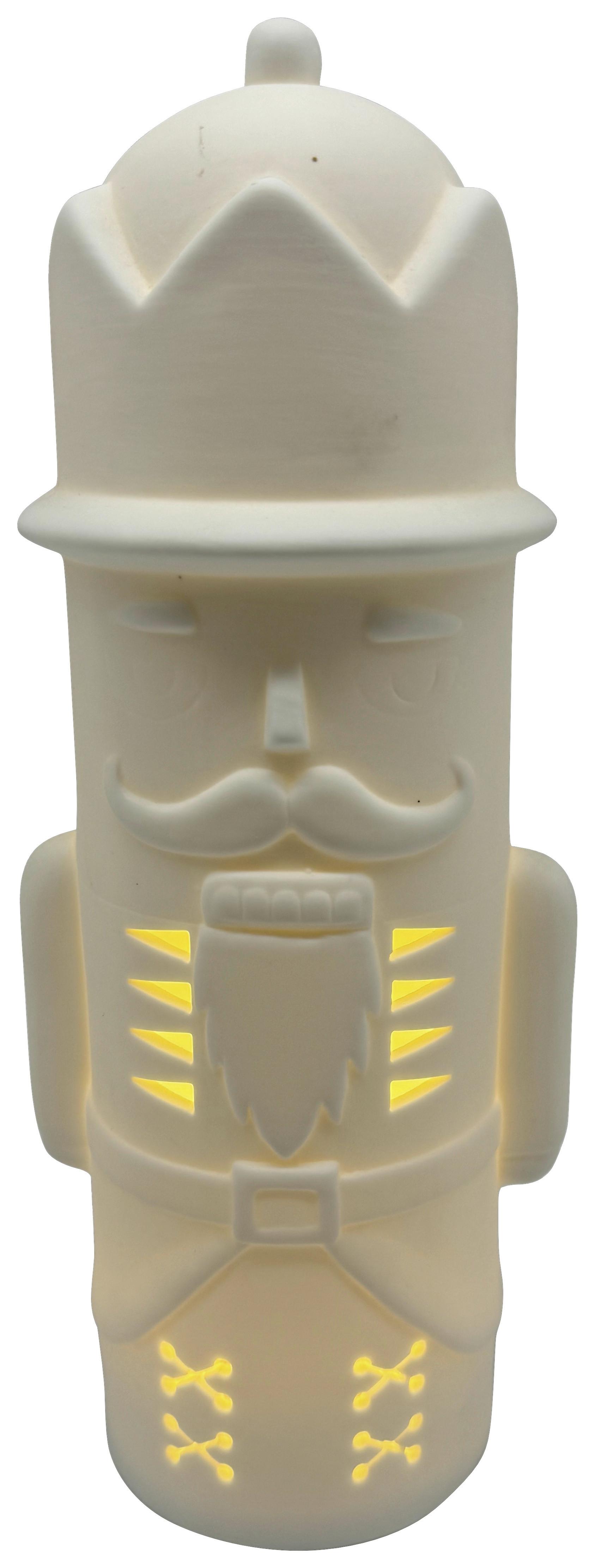 Figúrka Luskáčik LED/teplá biela - biela, Konventionell, keramika (10/26/9cm) - Mömax