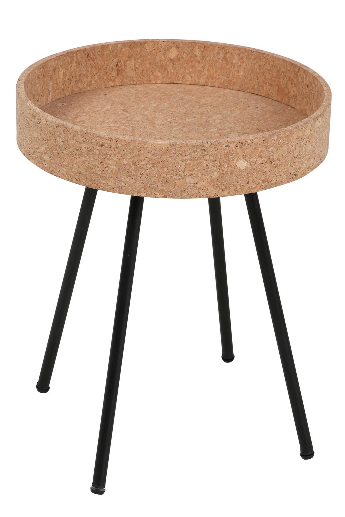 Beistelltischset Naturfarben/schwarz B: 45 Cm - Schwarz/Naturfarben, Design, Holz/Holzwerkstoff (45-38/45-38/50-45cm) - Livetastic