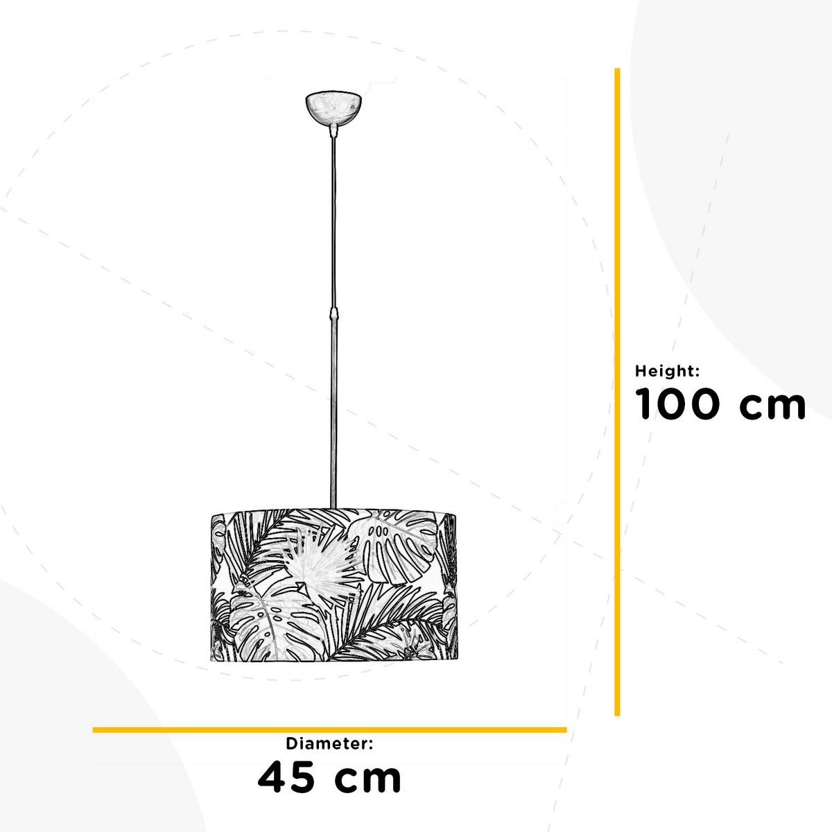 Pendelleuchte Amazzonia Hellgrün L: 45 cm - Hellgrün, Basics (45/45/100cm)