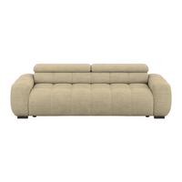 Bigsofa Bull Webstoff beige, B: 248 cm - Beige/Schwarz, Design, Textil (248/77-97/108cm) - Luca Bessoni