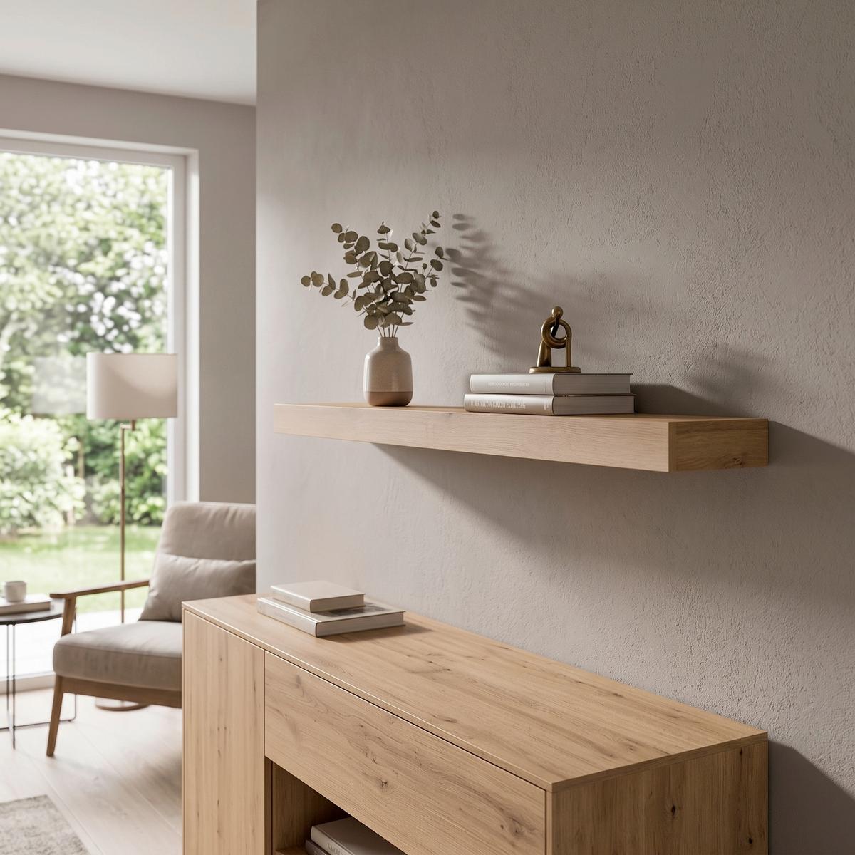 Wandboard Soleto Eichefarben B: 150cm - Eichefarben, Design, Holzwerkstoff (150/8/20cm) - MID.YOU