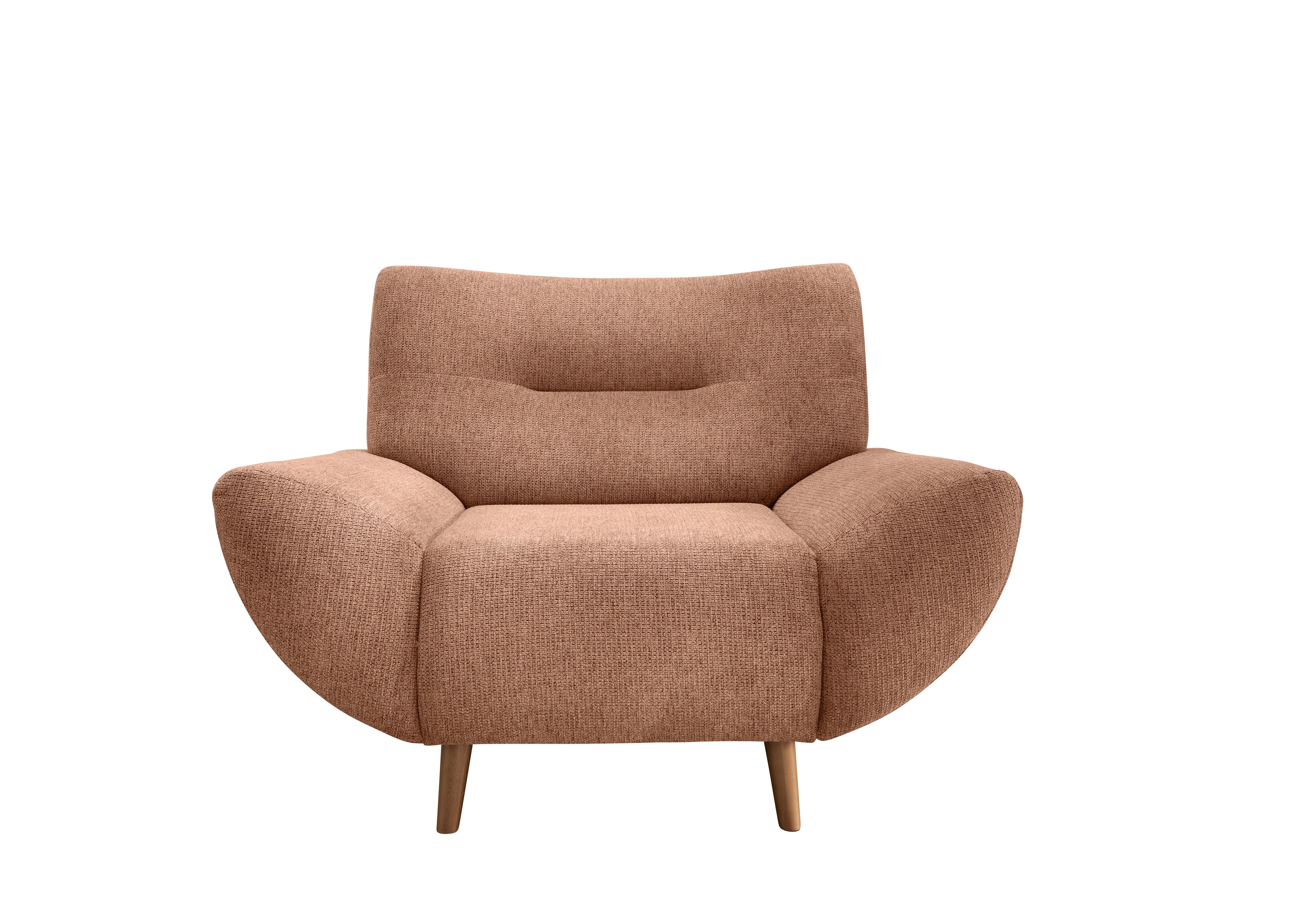 Sessel Drago Koralle B/h/t: 111/81/90 Cm - Wildeiche/Koralle, MODERN, Textil (111/81/90cm) - MID.YOU