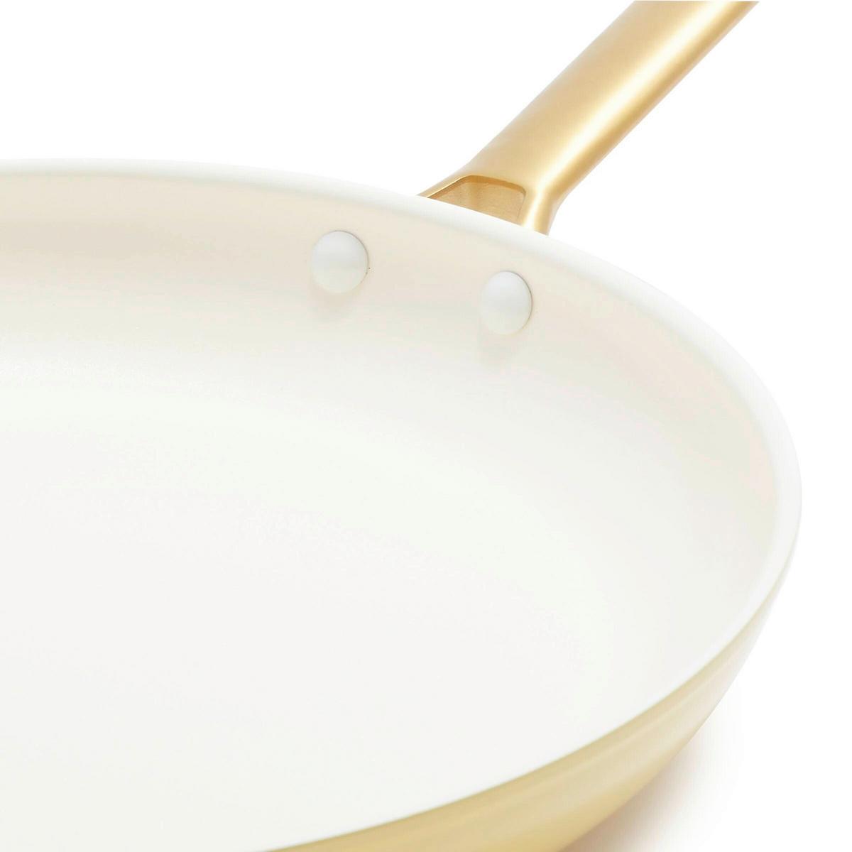 Pfannenset Padova Reserve Gelb/Weiß/Goldfarben D:20/26cm - Gelb/Goldfarben, Basics, Glas/Metall (20 & 26cm) - GreenPan