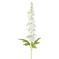 Kunstpflanze Rittersporn Weiß L: 86 Cm - Weiß/Grün, Basics, Kunststoff (86cm)