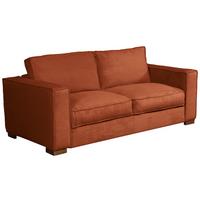 Schlafsofa Texas Rostfarben Cord, B: 203 cm - Rostfarben/Dunkelbraun, Design, Textil (203/85/99cm) - MID.YOU