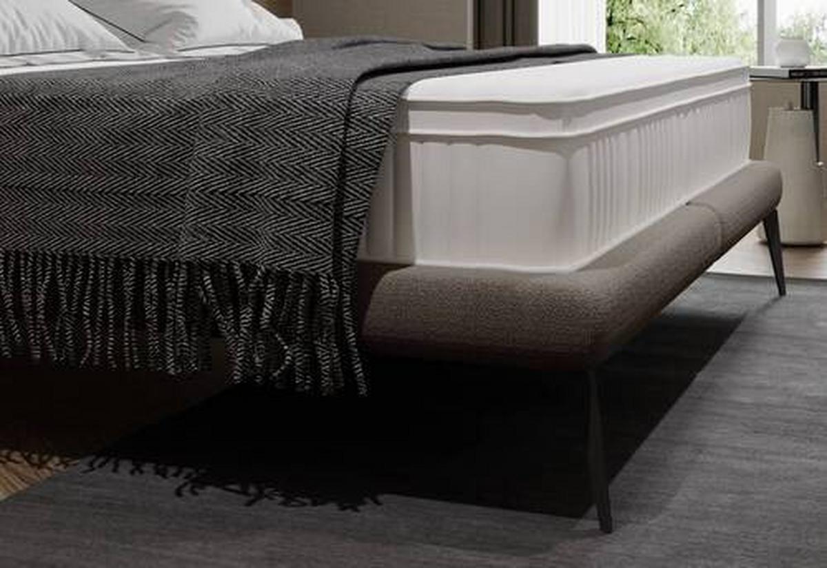 Polsterbett Tessina Now Or Never - Dunkelgrau/Creme, MODERN, Textil (180/200cm) - Livetastic