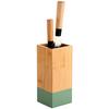 Messerblock Salbeigrün - Hellbraun/Salbeigrün, Basics, Holz/Kunststoff (10/10/23cm) - Kesper