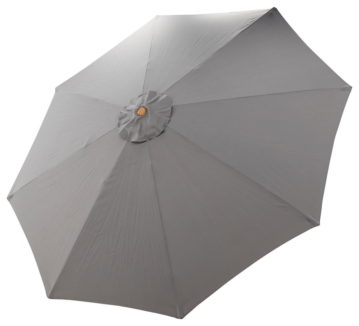 Sonnenschirm Ixos DM: 300cm H: 244cm Grau - Grau, KONVENTIONELL, Holz/Textil (300/244cm) - Gardenson