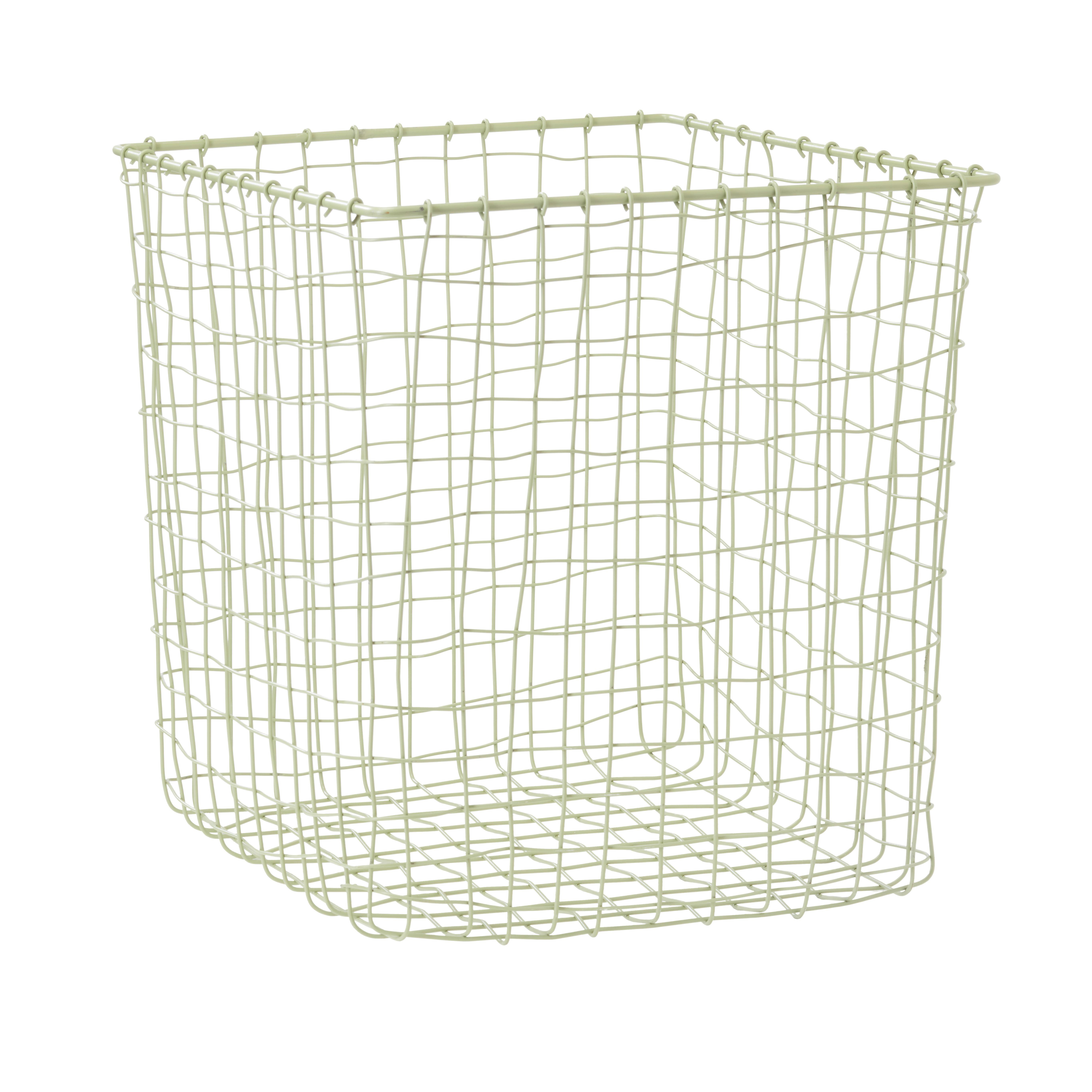 Koš Adela, 30/33cm - jadeitově zelená, Design, kov (30/33cm)