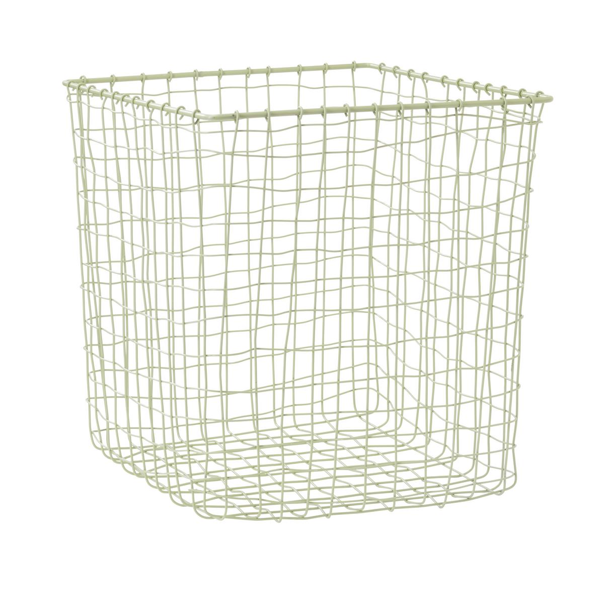 Koš Adela, 30/33cm - jadeitově zelená, Design, kov (30/33cm)
