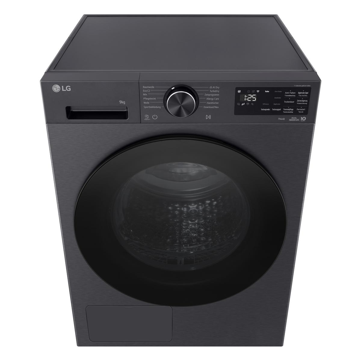 Wärmepumpentrockner Füllmenge ca. 9 Kg - Schwarz, Basics, Metall (60/85/66cm) - LG