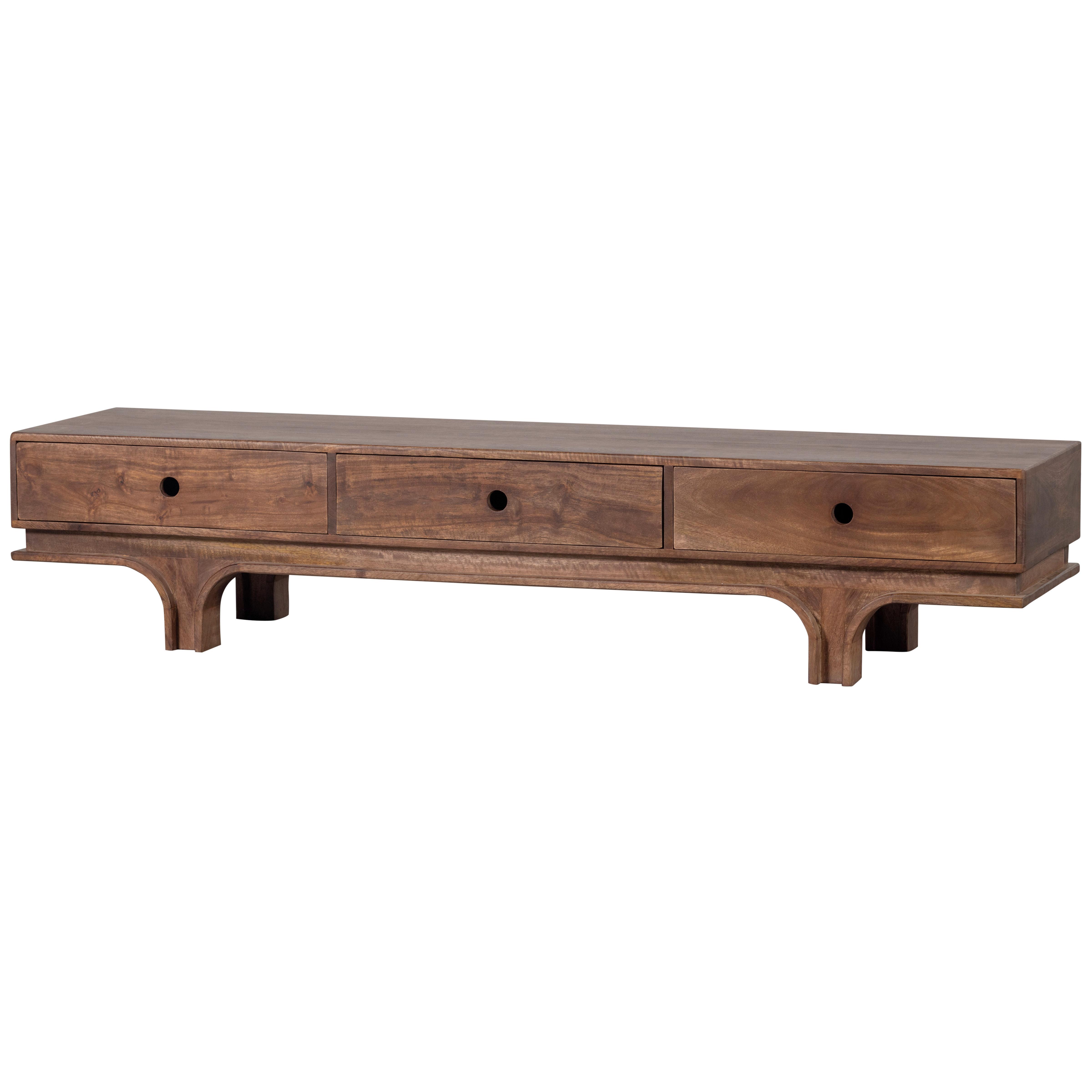 Lowboard Staes Walnussfarben B: 180cm - Walnussfarben, Design, Holz (180/37/45cm) - Livetastic