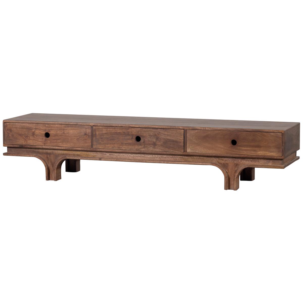 Lowboard Staes Walnussfarben B: 180cm - Walnussfarben, Design, Holz (180/37/45cm) - Livetastic