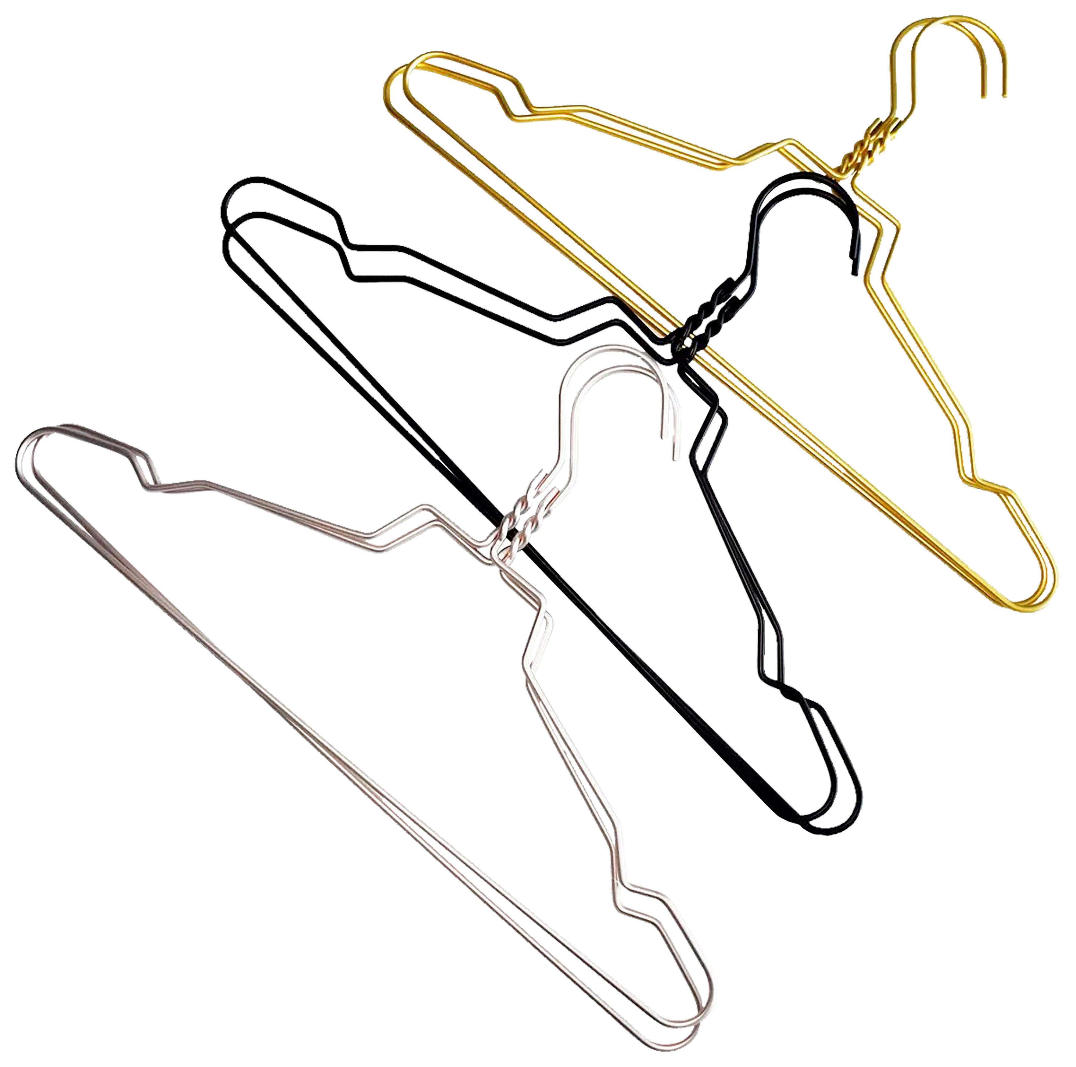 SADA ŠATNÍCH RAMÍNEK 6-dílný set - černá/barvy stříbra, Konvenční, kov - Modern Living