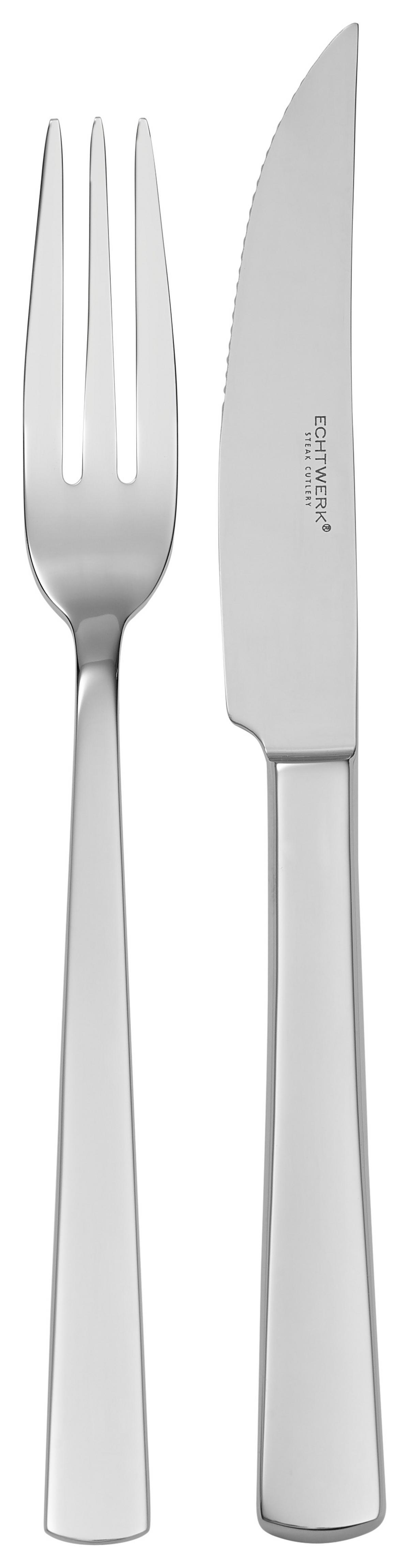 Steakbesteck Echtwerk Sarre - Edelstahlfarben, Trend, Metall - Echtwerk