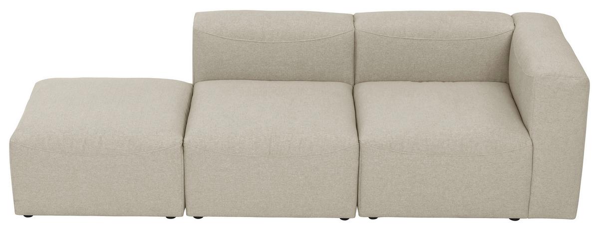 Ottomane Lena Creme mit Echtem Rücken - Creme, Design, Textil (250/73/100cm) - Max Winzer