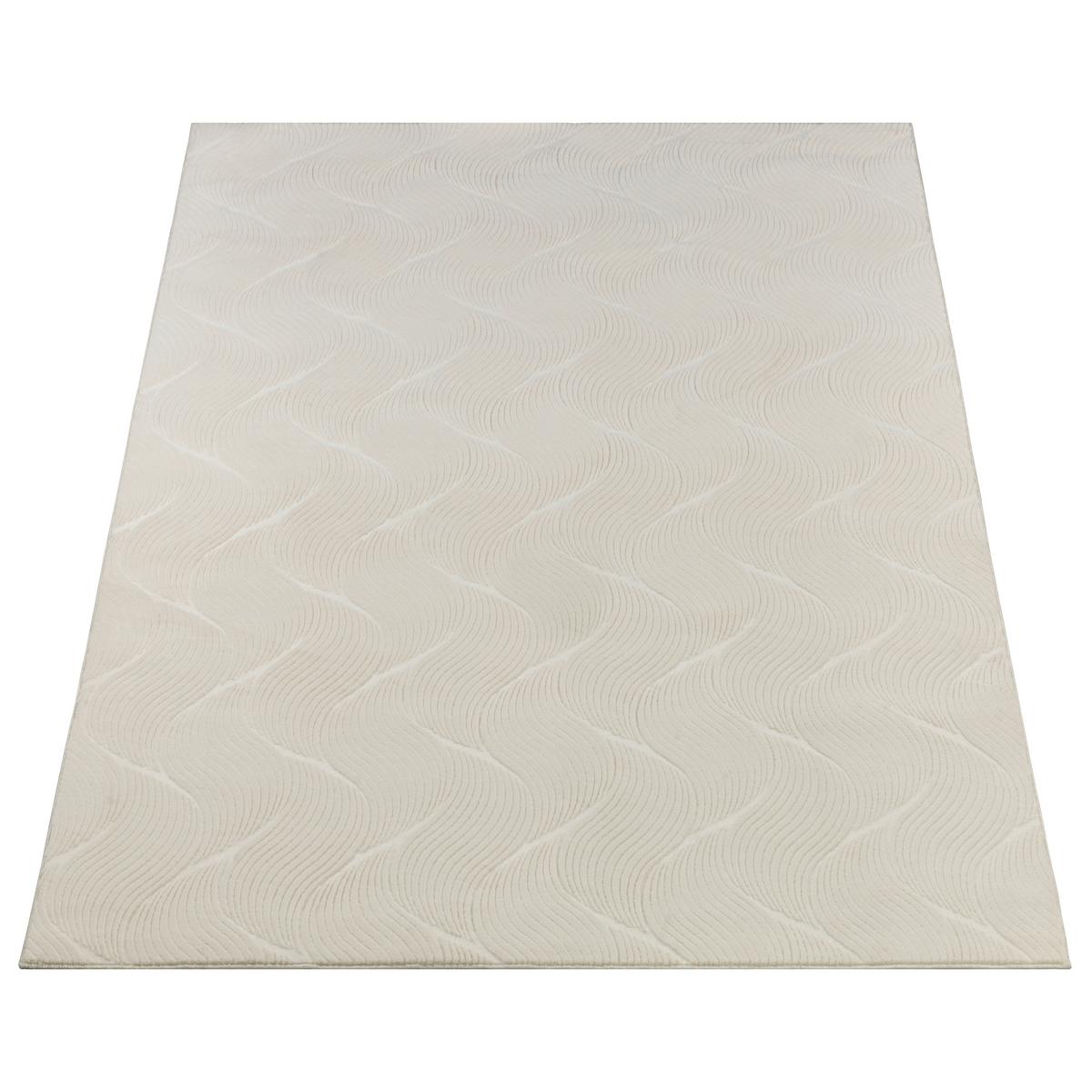 Webteppich Stilo - Creme, KONVENTIONELL, Textil (80/150cm)