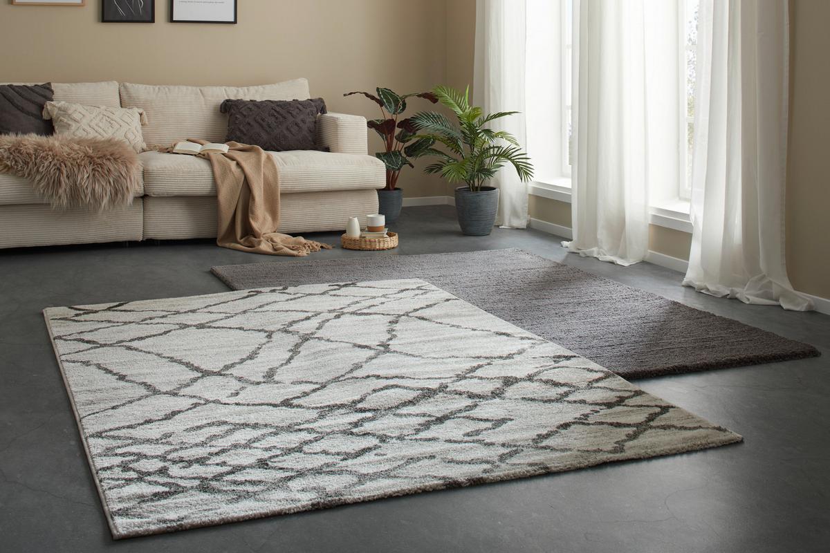 SHAGGY KOBEREC Stefan 3, 160/230cm, tm.šedá - tmavě šedá, Moderní, textil (160/230cm) - Mömax