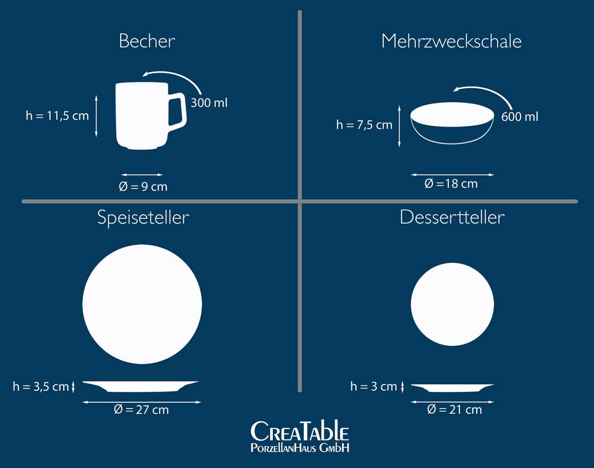 Kombinovaný servis Bali 16 dielny - Lifestyle (40/26/31cm) - Creatable