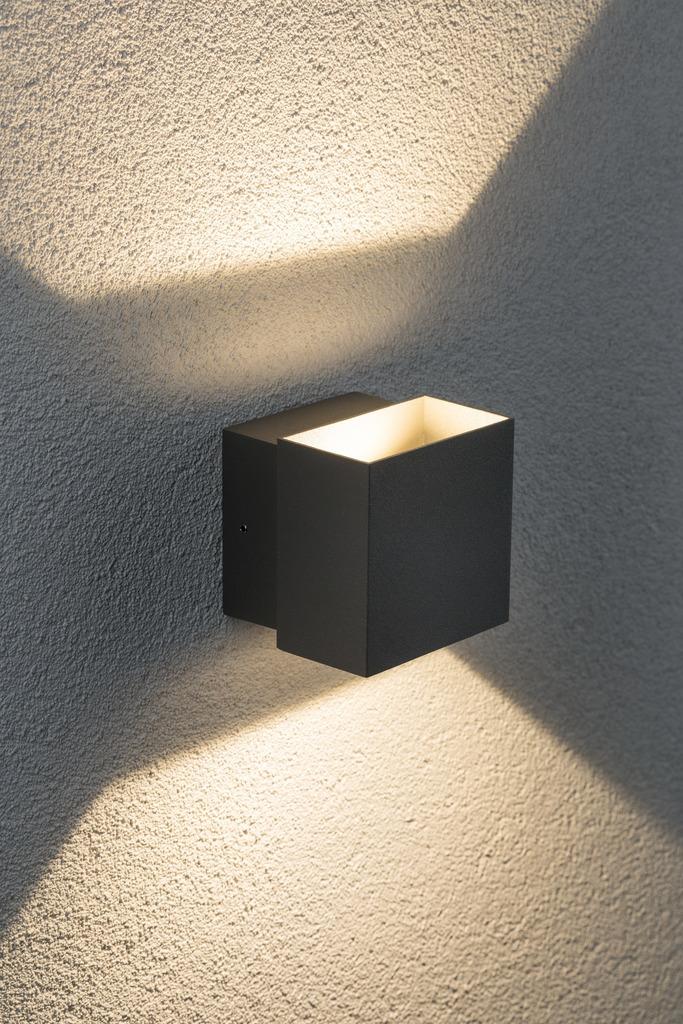 LED-Wandleuchte in Grau