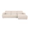 Ecksofa Frans Beige S: 204 cm - Beige/Schwarz, Design, Textil (204/293cm) - MID.YOU