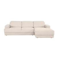 Ecksofa Frans Beige S: 204 cm - Beige/Schwarz, Design, Textil (204/293cm) - MID.YOU
