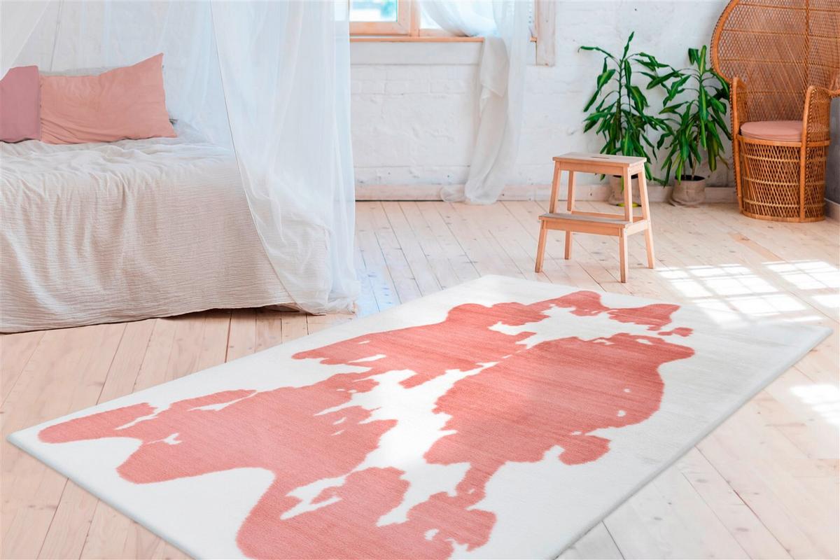 Hochflorteppich Rabbit Animal Rosa/weiß, 160x230 Cm - Rosa/Weiß, KONVENTIONELL, Textil (160/230cm)