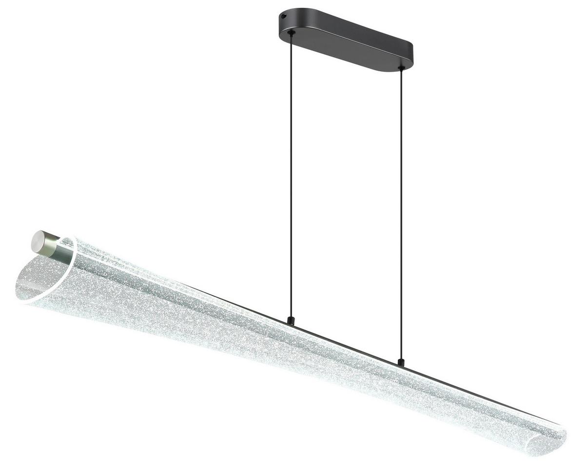 ZÁVESNÉ LED SVIETIDLO MALINDA - číra/čierna, Design, kov/plast (121/13,5/120cm) - Globo