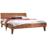 Bett Aloa, Braun 140x200 Cm - Braun/Akaziefarben, MODERN, Holz (140/200cm) - Hasena