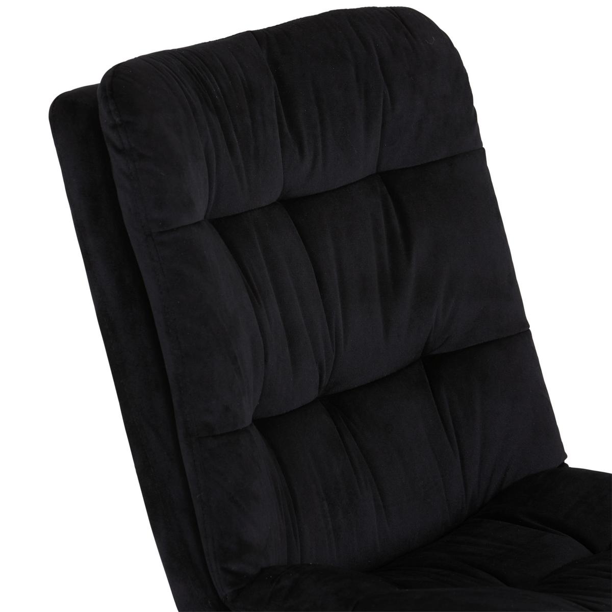 Drehstuhl Elegance Höhenverstellbar Samt Schwarz - Schwarz, MODERN, Kunststoff/Textil (42/98/45cm) - MID.YOU