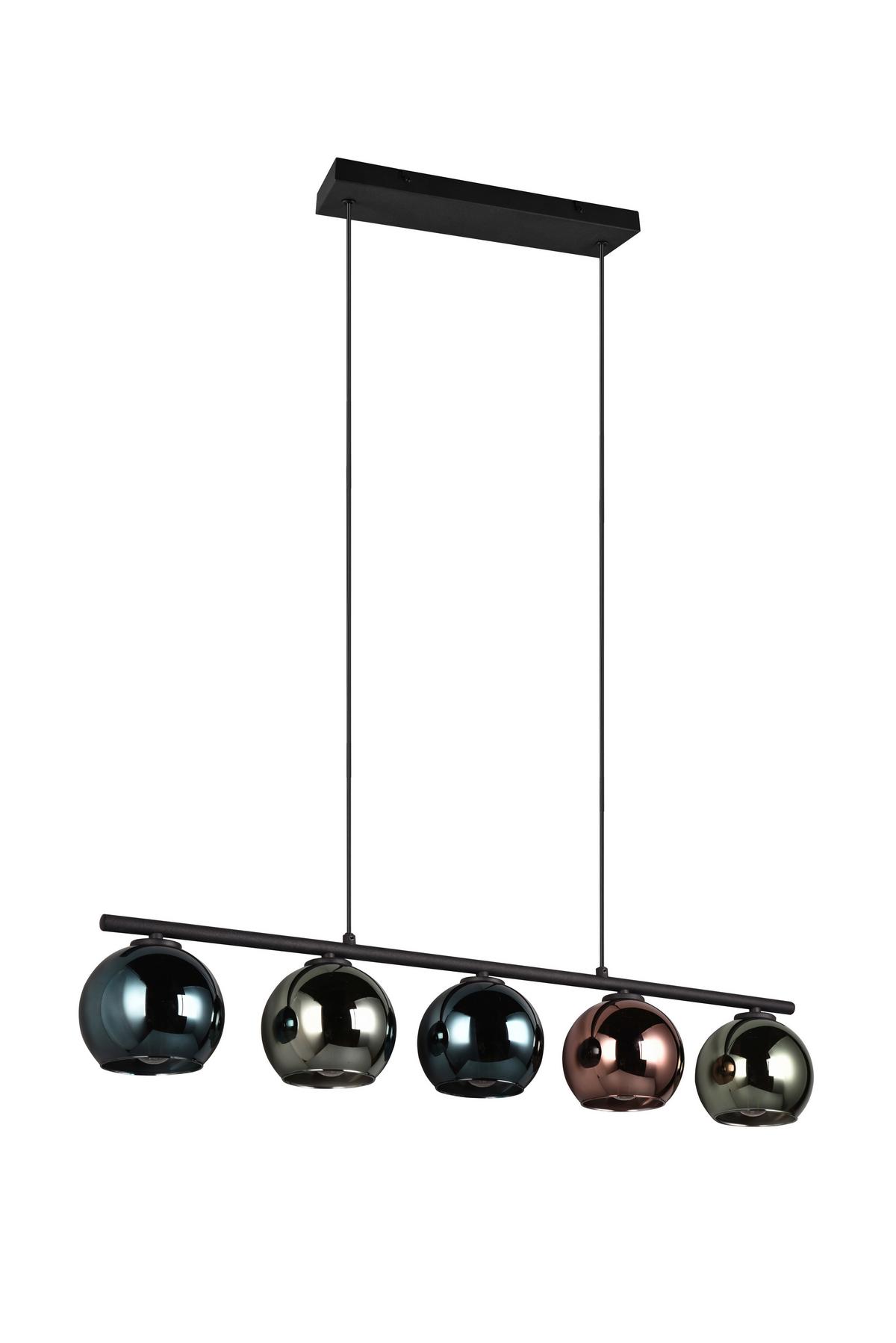 Pendelleuchte R31305017 Sheldon - Blau/Multicolor, Design, Glas/Metall (83/13/150cm)